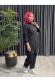 BEHREM VEKA Tesettür Pantolonlu Takım 3548 Siyah