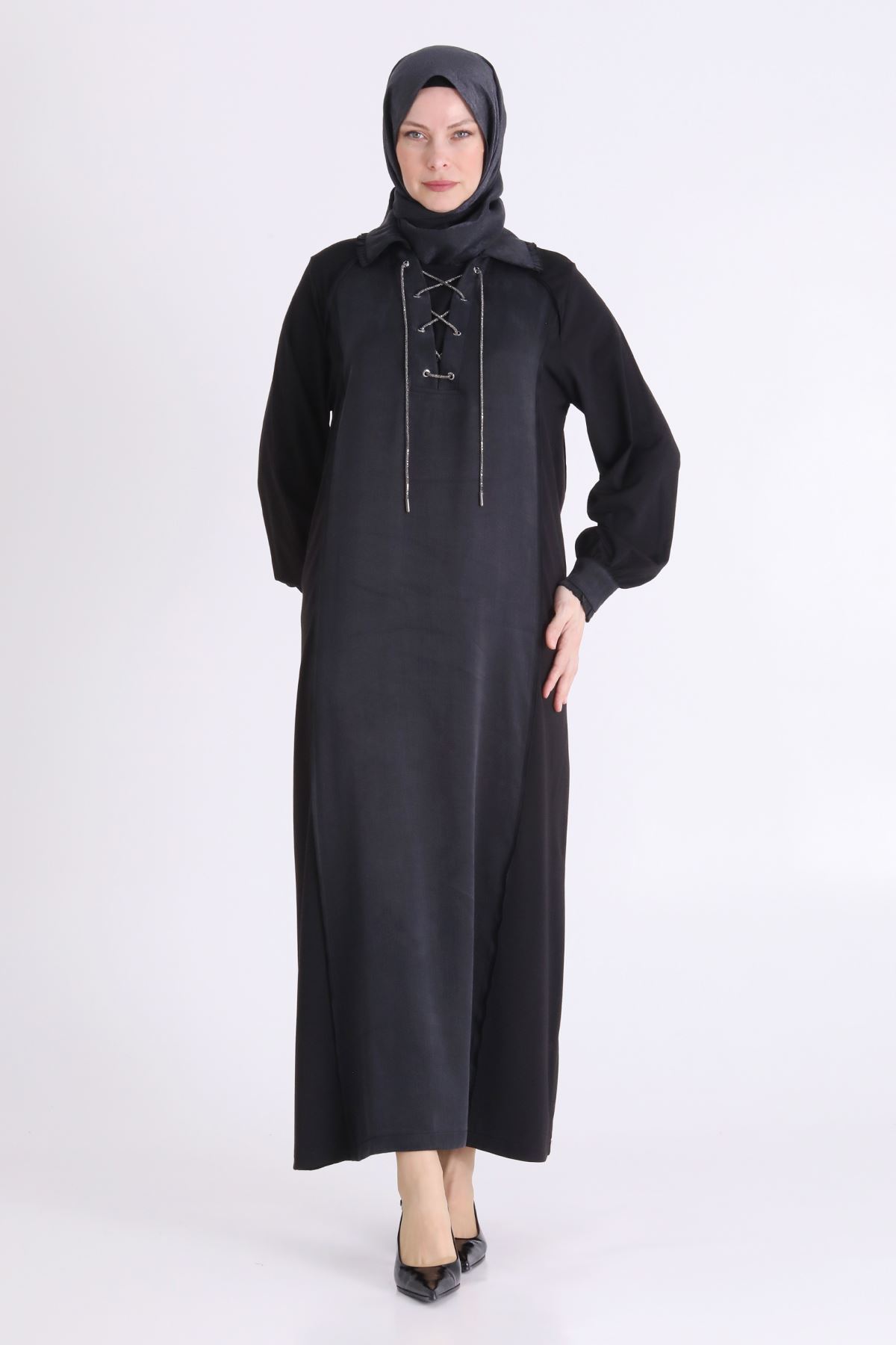 BEHREM 75014 ELBİSE SİYAH