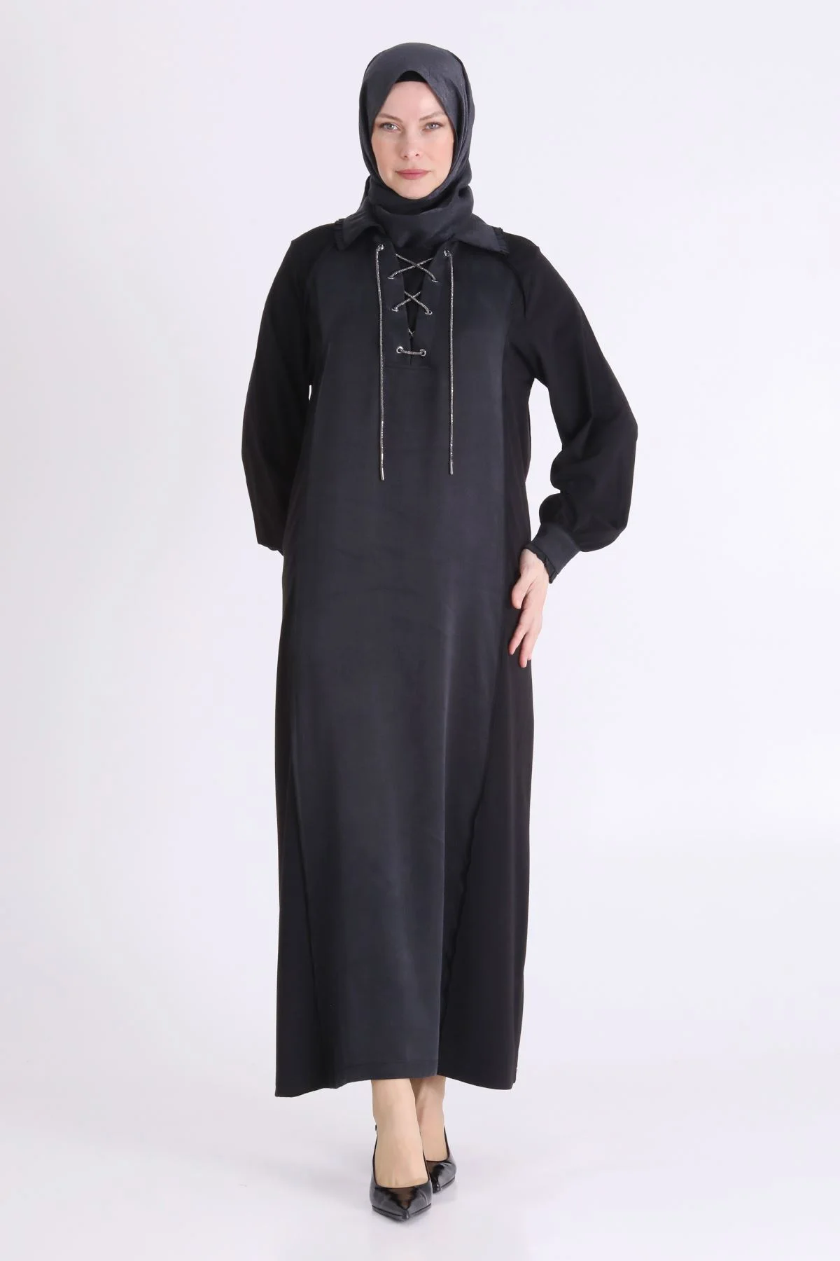 BEHREM 75014 ELBİSE SİYAH
