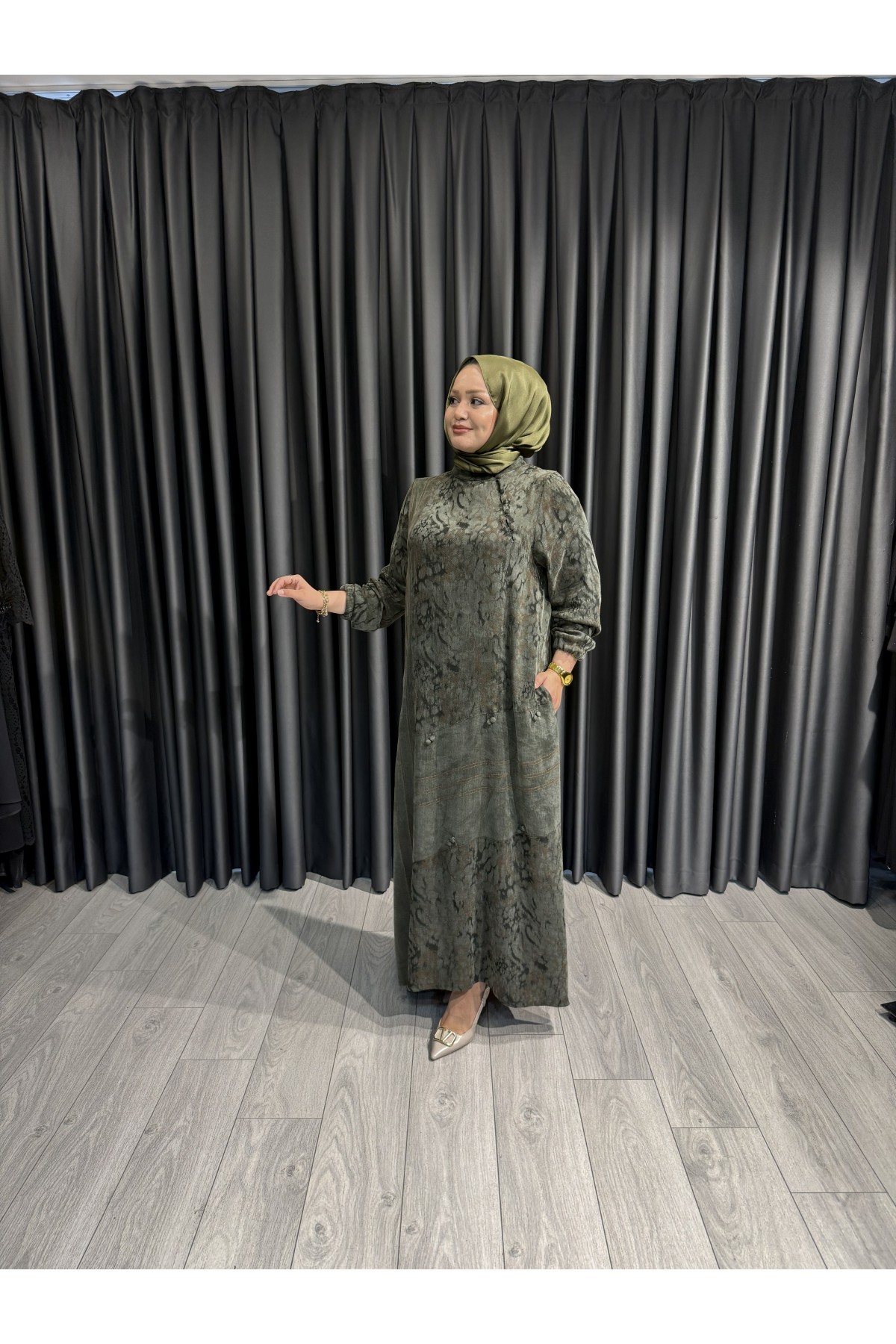 BEHREM 75019 ELBİSE YEŞİL