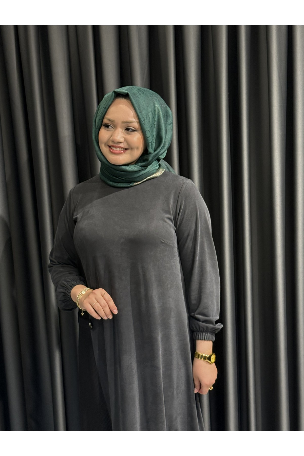 FATMA DANIŞMAN 4583 ELBİSE SİYAH
