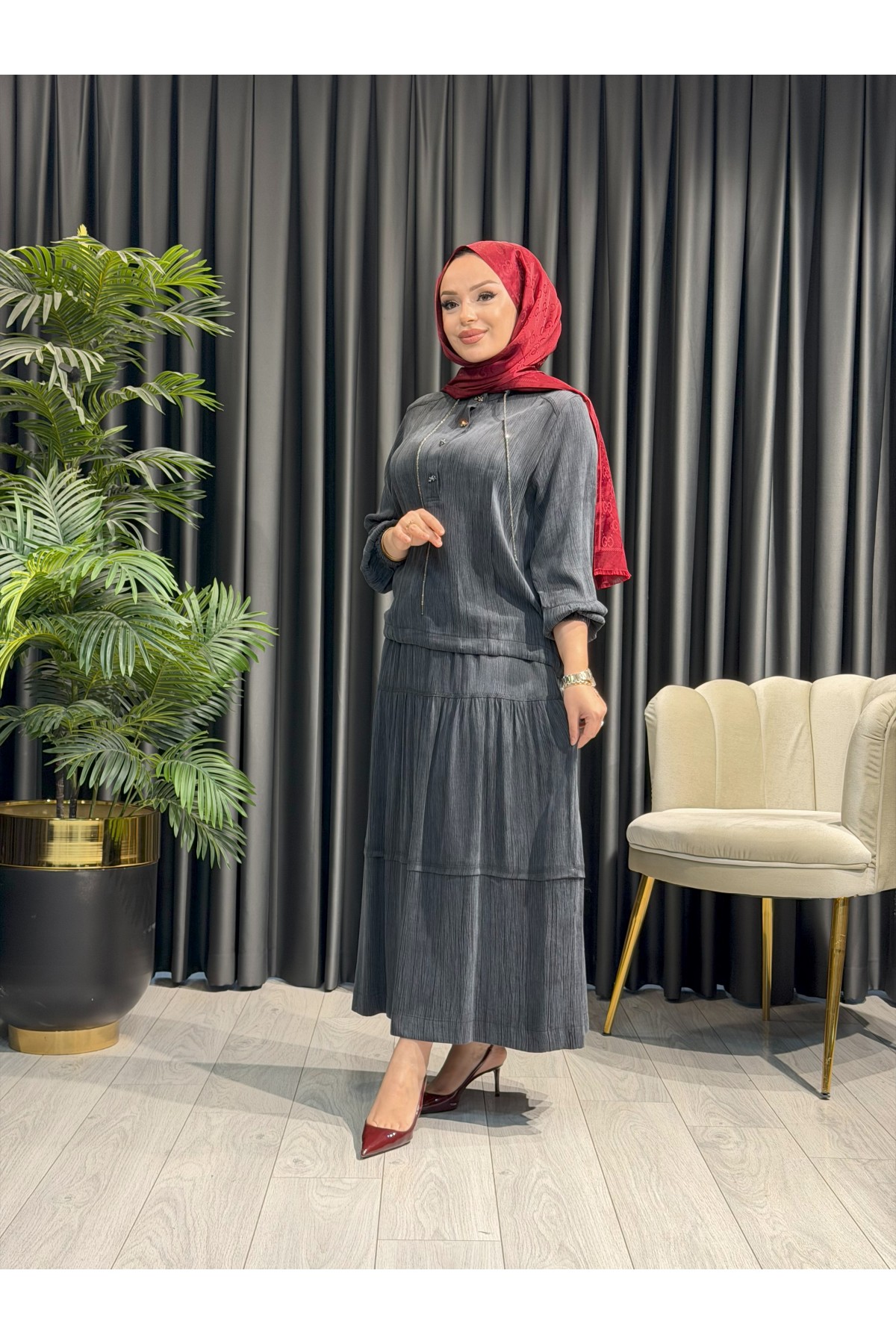 BEHREM ETEKLİ TAKIM 38003 SİYAH