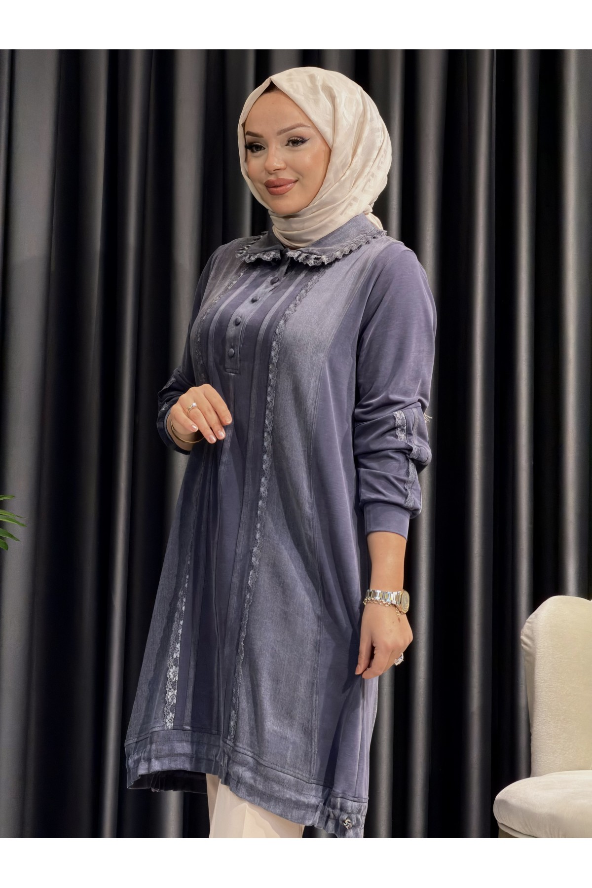 BEHREM 20138 TUNİK MAVİ