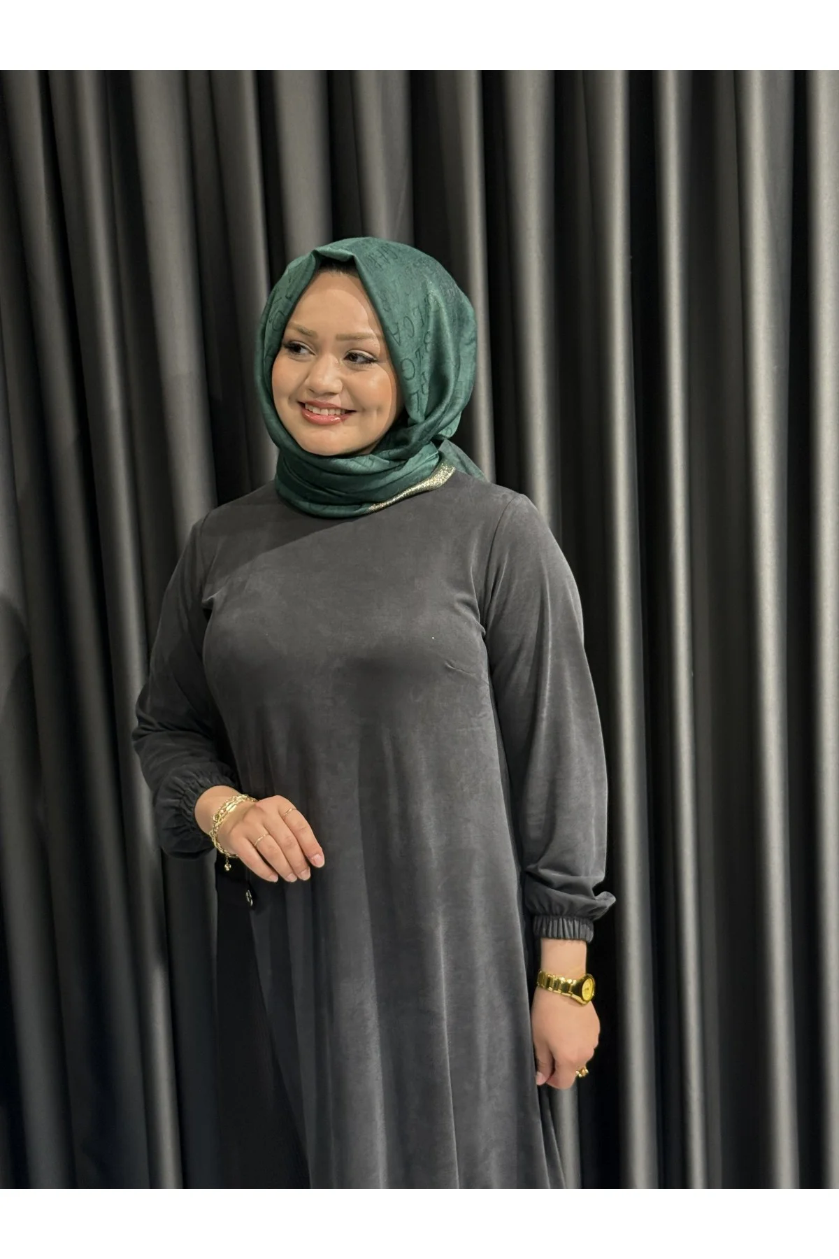 FATMA DANIŞMAN 4583 ELBİSE SİYAH