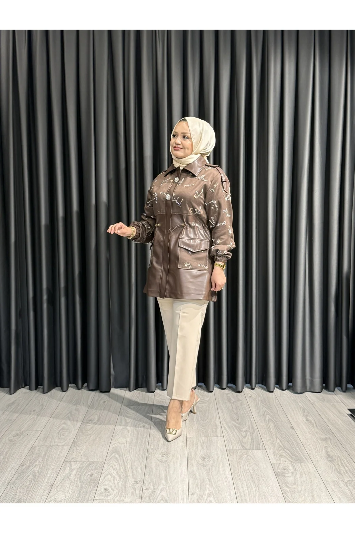 ADY FASHİON 2701 CEKET KAHVE