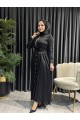 MY312,ithal saten,elbise,önden düğmeli